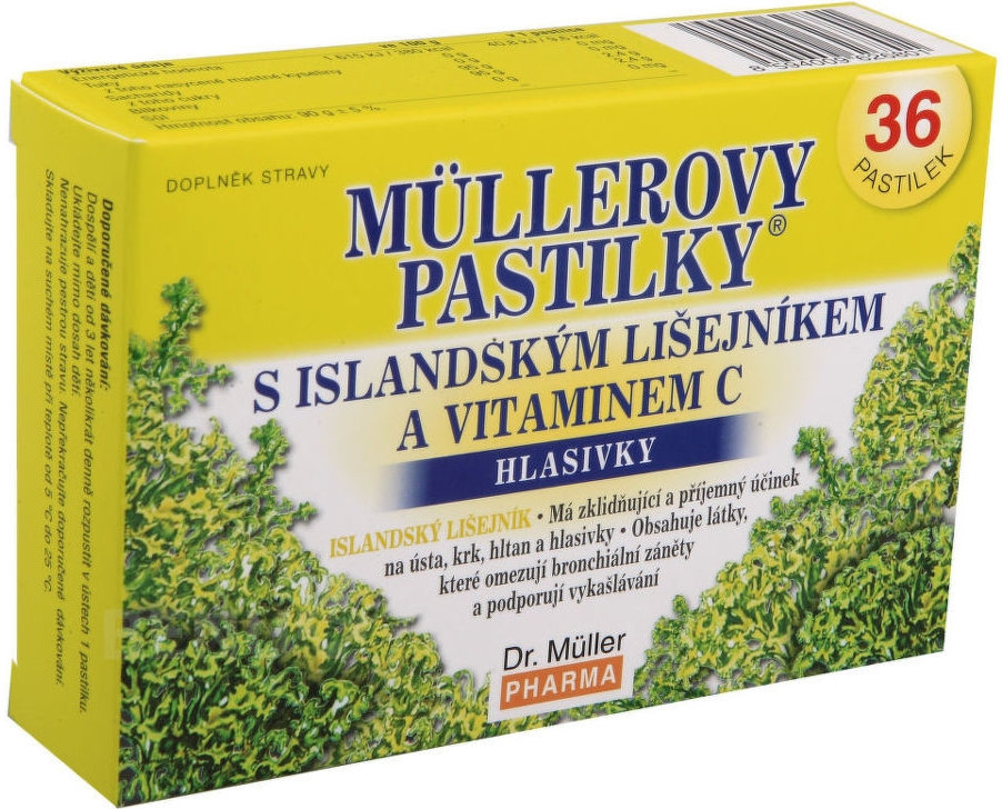 Müllerovy pastilky® s islandským lišejníkem a vitaminem C 36ks