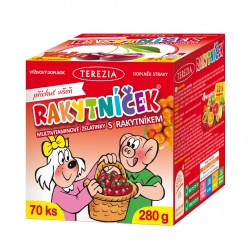 RAKYTNÍČEK multivitaminové želatinky s rakytníkem - příchuť VIŠEŇ 70ks