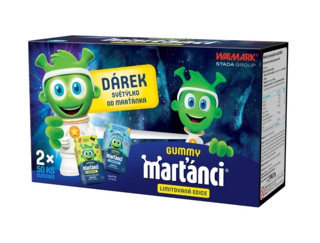 Marťánci Gummy 2x50 ks + světýlko