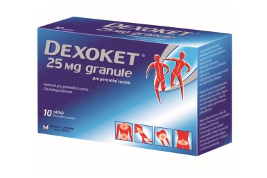 DEXOKET 25MG perorální zrněné prášky pro přípravu roztoku 10