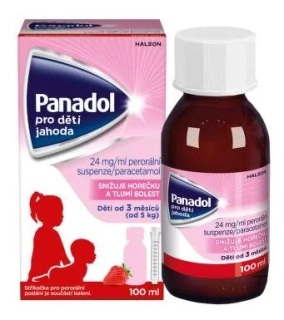 PANADOL PRO DĚTI JAHODA  24MG/ML POR SUS 1X100ML+STŘ