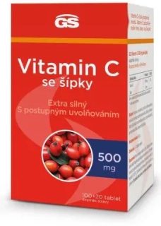 GS Vitamin C 500 + šípky tbl. 100+20