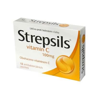 Strepsils pomeranč s vit.C 100mg loz.24